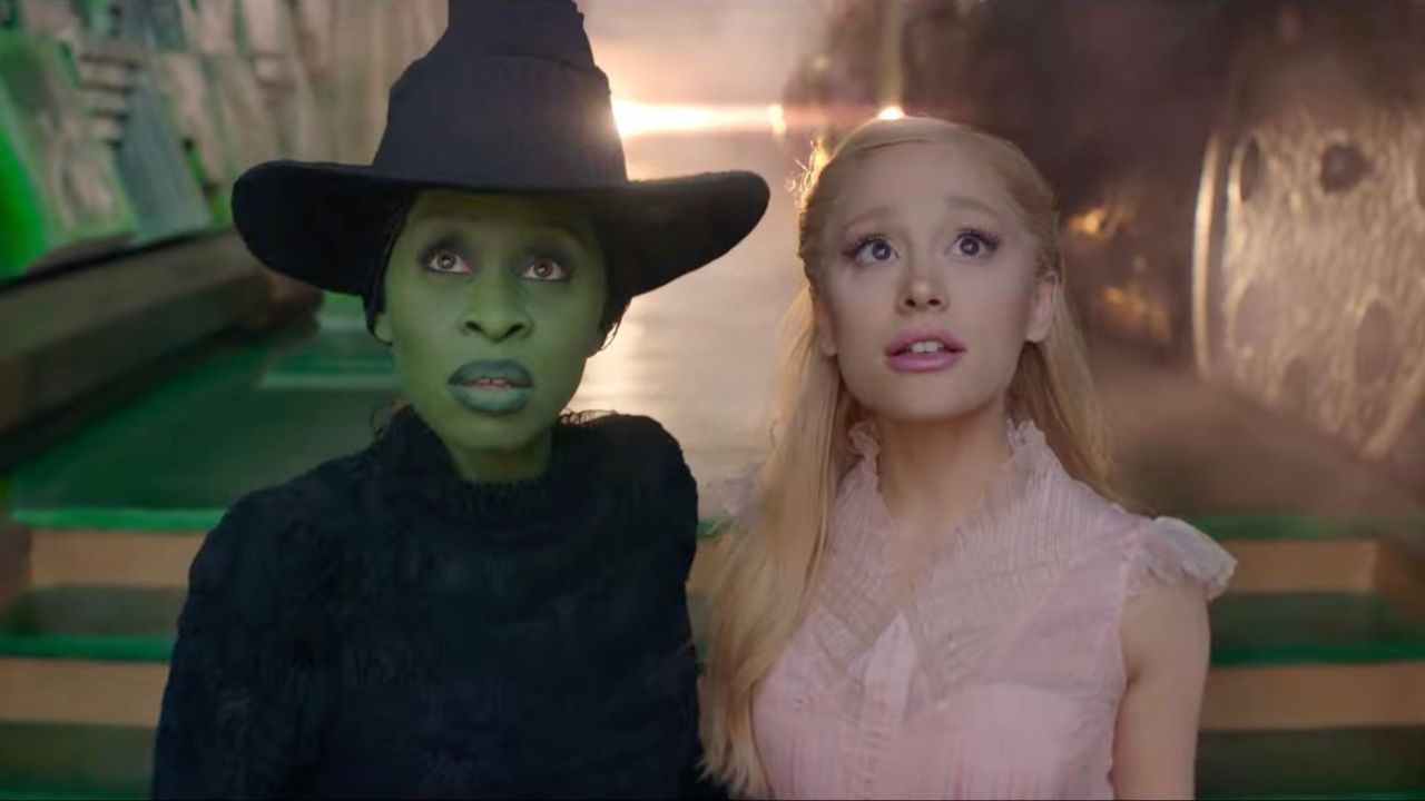 ariana grande and cynthia erivo in wicked trailer