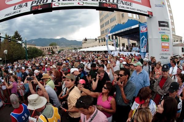 Huge crowds for the podium.