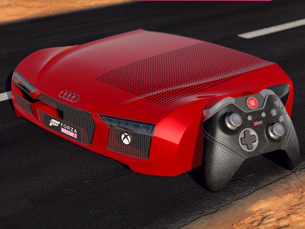 This custom Audi R8 Xbox One console for Forza Horizon 3 is one of the  oddest ever made