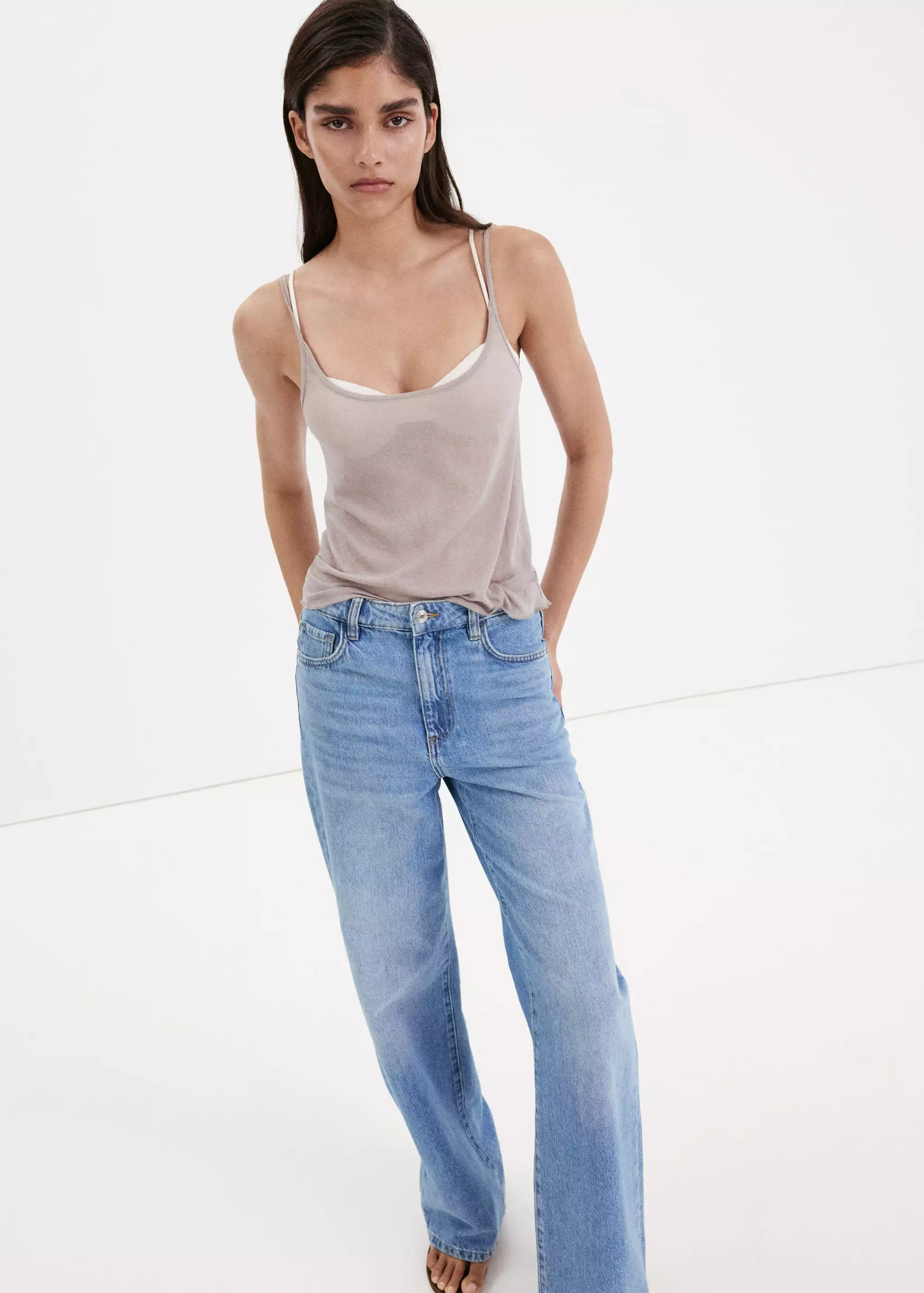 Danila High-Waisted Wide Leg Jeans - Women | Mango United Kingdom