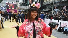 Dawn French has set social media ablaze with her new outfit - made entirely from tea towels 