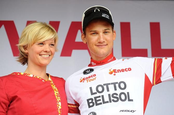 Tim Wellens on the podium