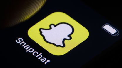 Snapchat logo on smartphone