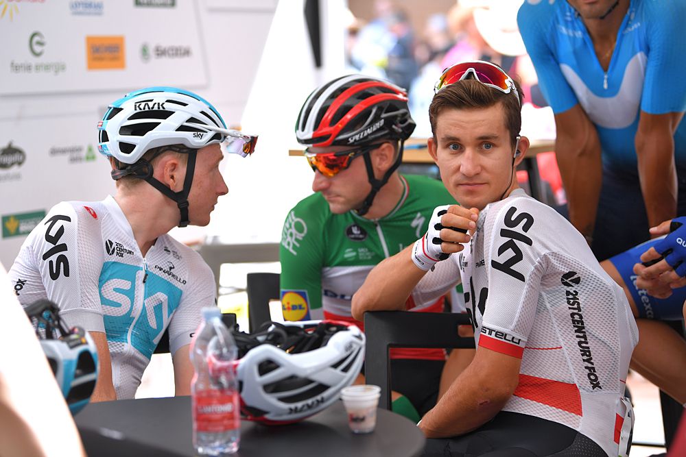 Michal Kwiatkowski (Team Sky) relaxed ahead of stage 19