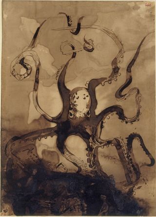 Drawing of an octopus