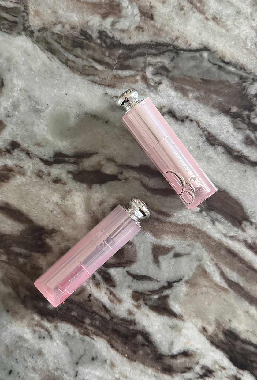 Dior Addict Lip Glows on marble surface