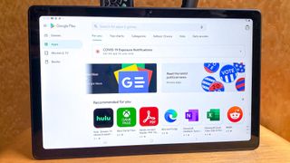 Android tablet showing the Google Play Store