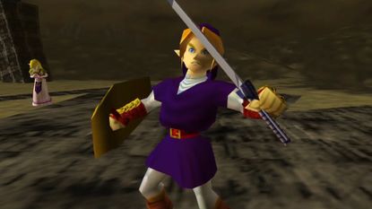 Link as he appears in the final battle of The Legend of Zelda: Ocarina of Time