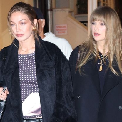 Taylor Swift and Gigi Hadid met up in New York City wearing neutral fall outfits