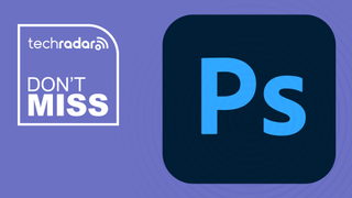 Adobe Photoshop logo with a TechRadar badge