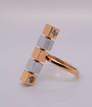 Aluminium and gold ring by Indian jewellery brand