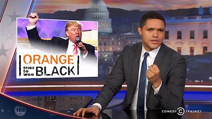 Trevor Noah dissects Donald Trump's visit to a black church