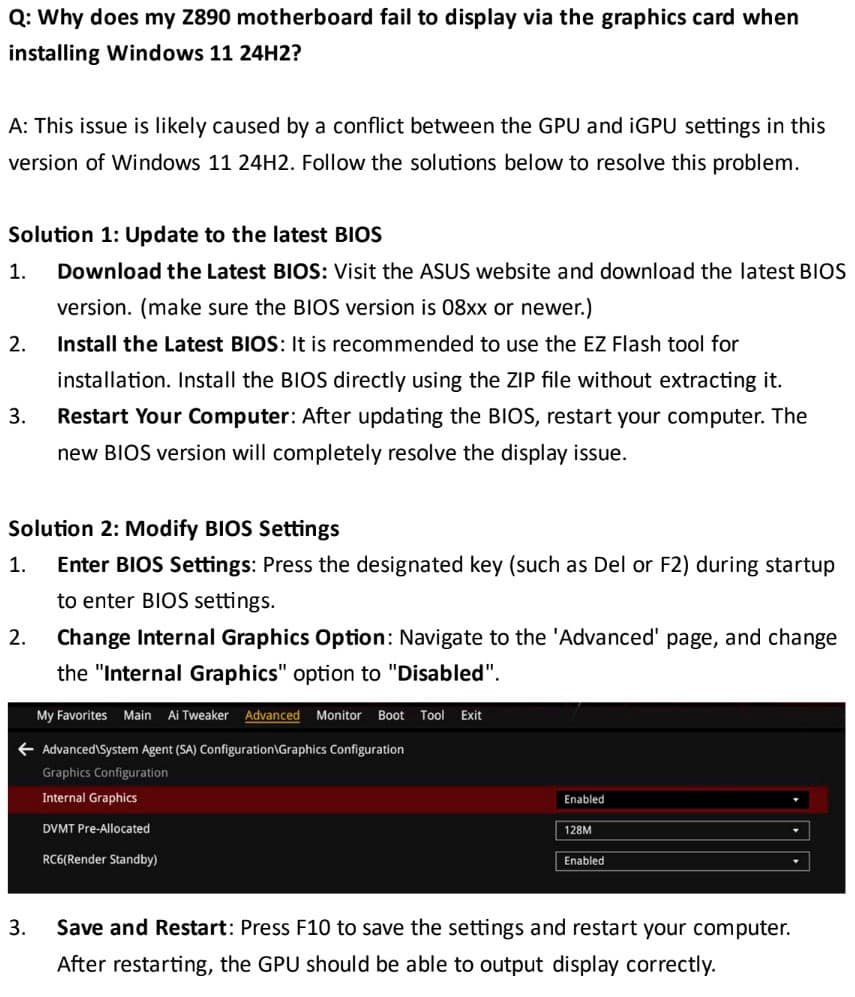 Fixing Windows 11 crash problem - BIOS solution