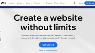 Website screenshot for Wix