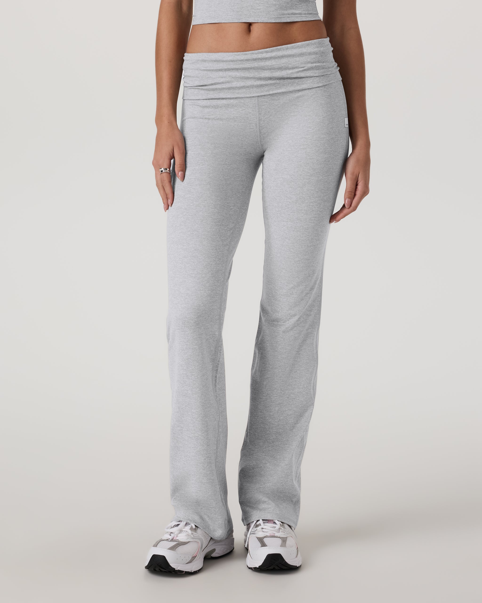 Halo Foldover Pant - Pale Grey Heather - Xxs
