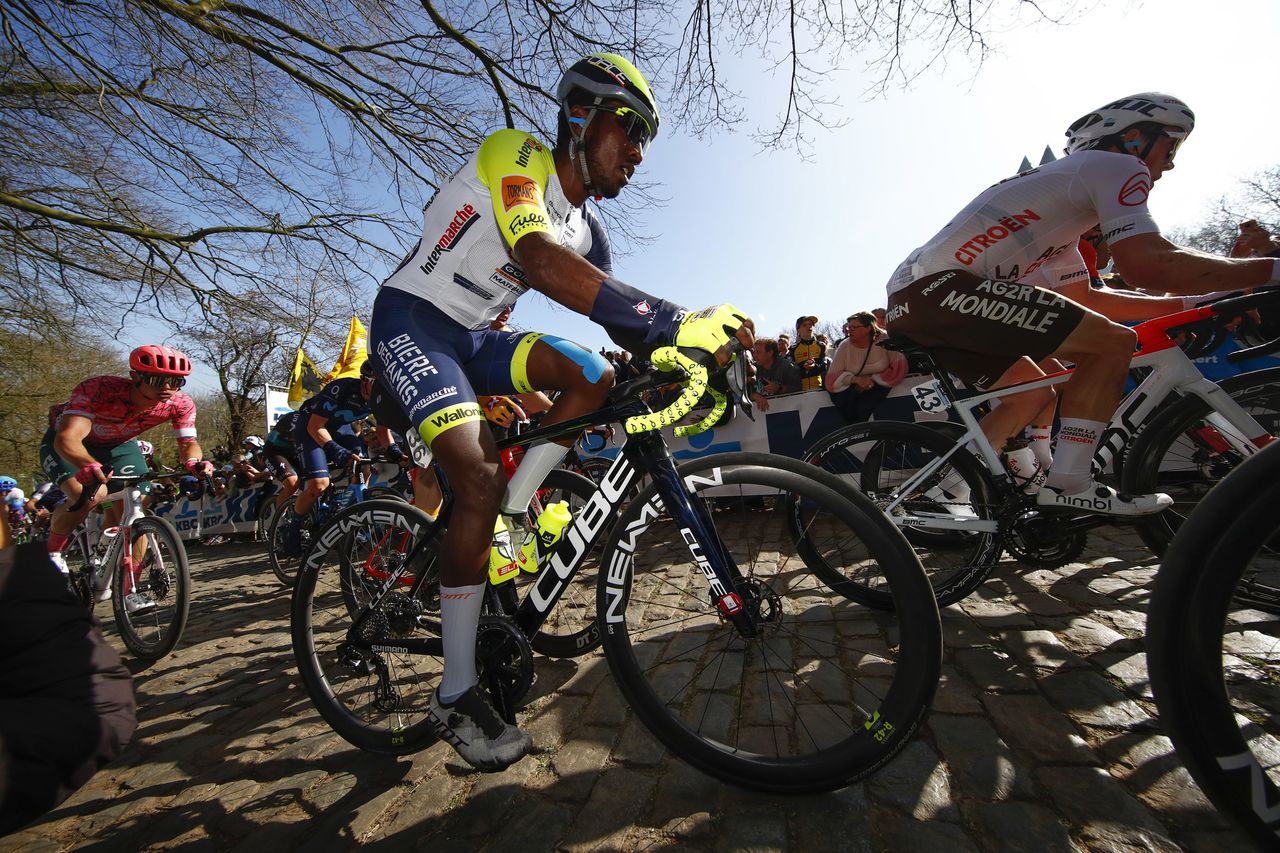 Gent Wevelgem 2022 - 84th Edition - Ypres - Wevelgem 248,8 km - 27/03/2022 - Biniam Girmay (ERI - Intermarch&Atilde;&copy; - Wanty - Gobert Mat&Atilde;&copy;riaux) - photo Luca Bettini/SprintCyclingAgency&Acirc;&copy;2022