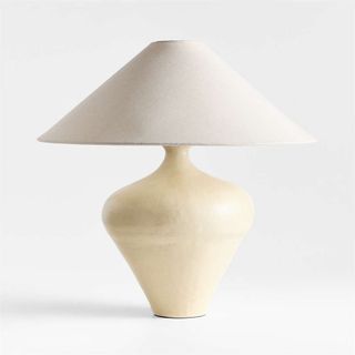 Briller Ivory Ceramic Table Lamp with Linen Shade