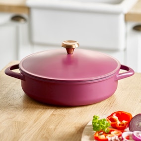 Cast Aluminium Shallow Casserole Dish, 28cm