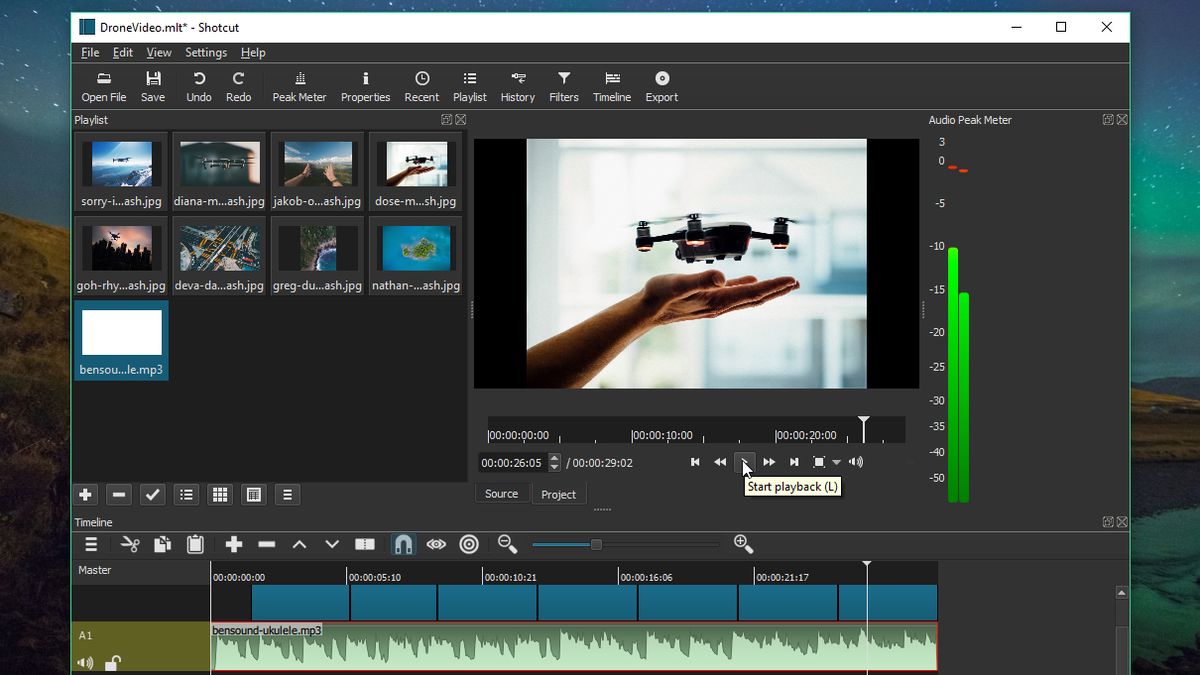 shotcut video editor cut video