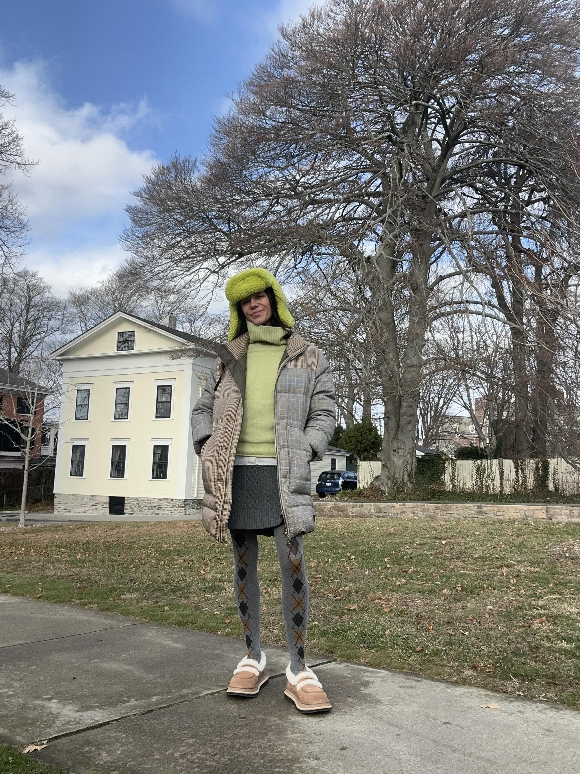 Julia Gall wearing an outfit that tests out her "citrus theory"