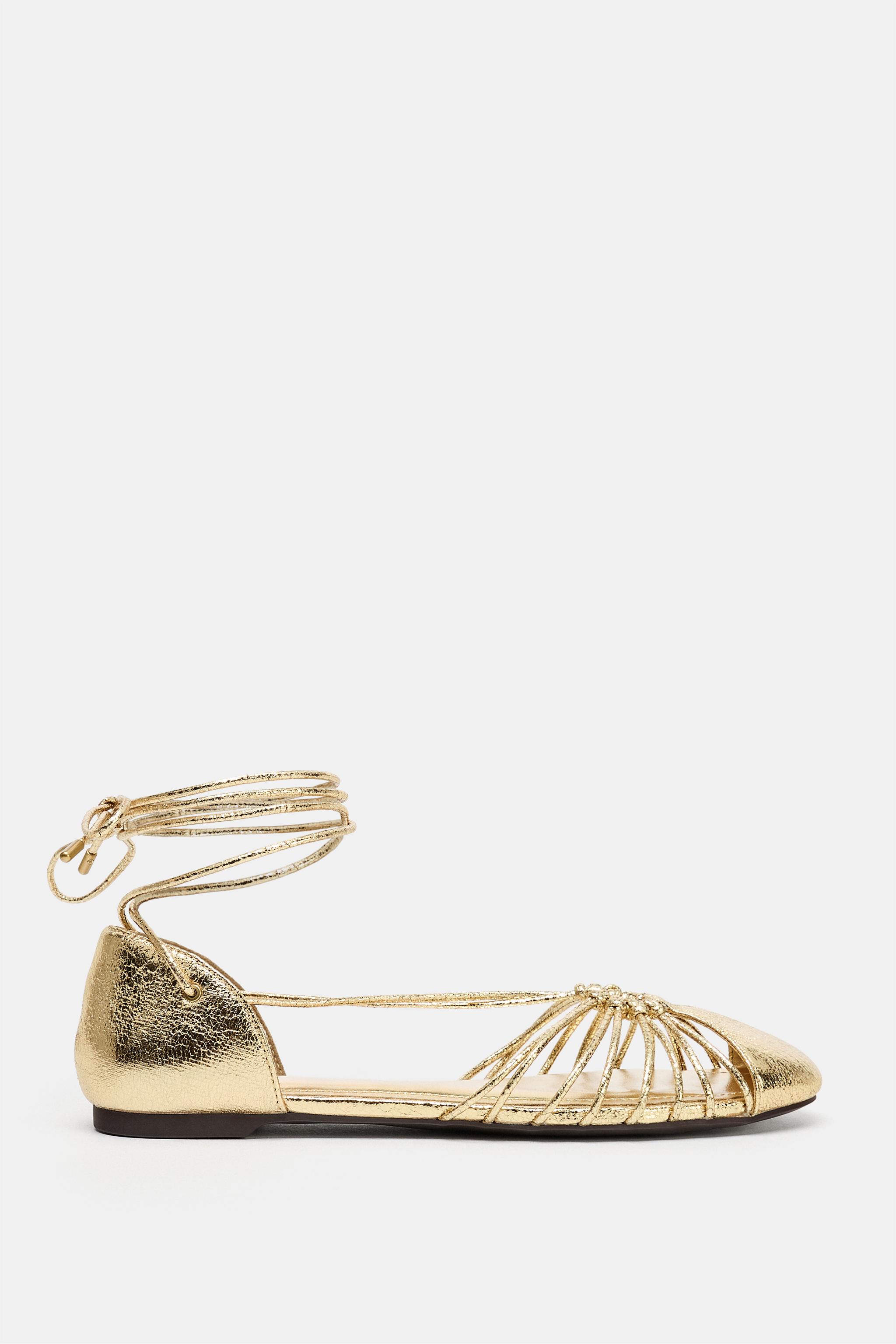 Metallic Lace-Up Fisherman Sandals