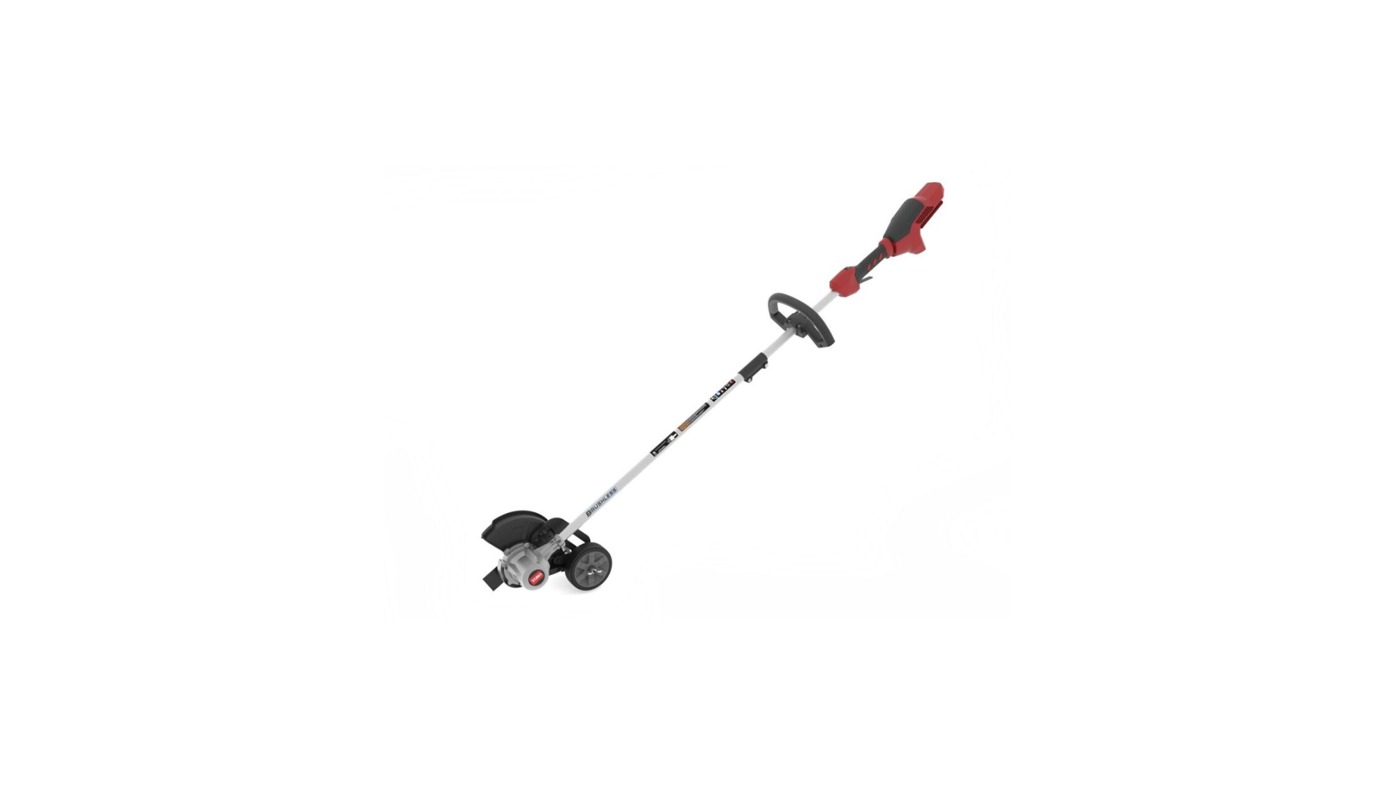 Toro 60v Max electric lawn edger on white background