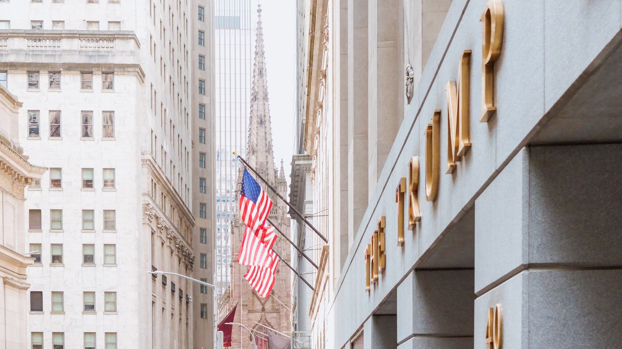 The Trump Building on Wall Street in the financial district of lower Manhattan