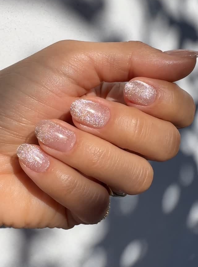 A "glass slipper" velvet manicure by Betina Goldstein