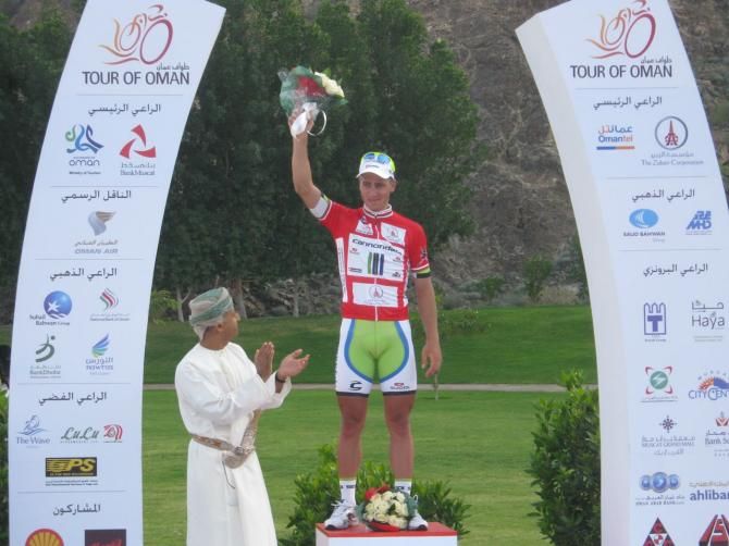 Peter Sagan (Cannondale) in the leader's red jersey