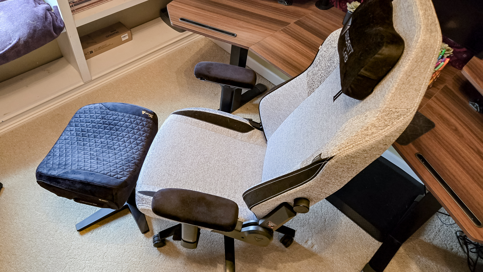 The Secretlab Otto Legrest in front of a gaming chair