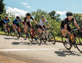 Leah Kirchmann (Denver Disruptors) leads the pack at the 2023 College Park Crit, part of Speed Week and Spin the District race series