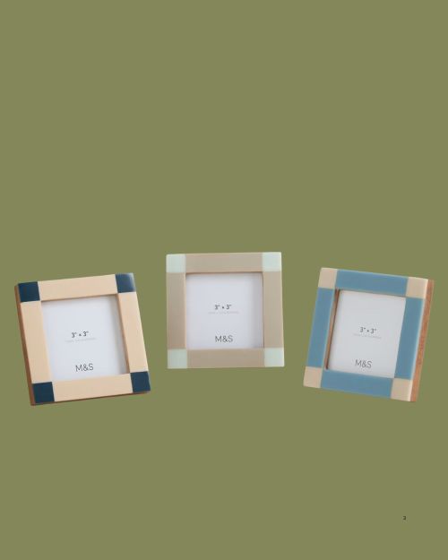 Check Photo Frames, Set of 3 