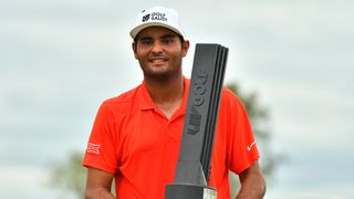 Eugenio Chacarra-Lopez after winning the LIV Golf Bangkok tournament