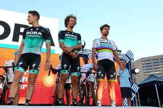 Peter Sagan and his Bora-Hansgrohe team.