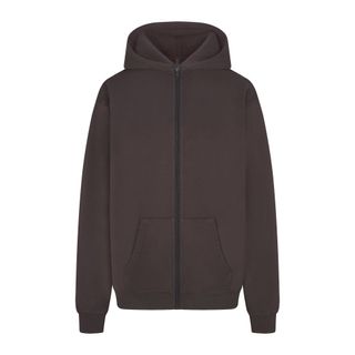 Skims, French Terry Oversized Zip Up Hoodie | Iron