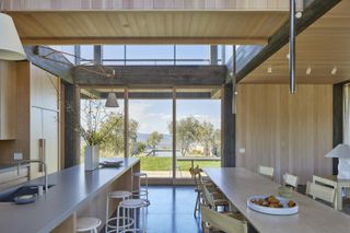 kitchen at Frame House by Mork-Ulnes Architects