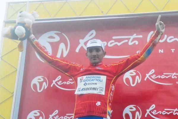 Stage winner and King of the Mountains, Jonathan Monsalve (Androni Giocattoli)