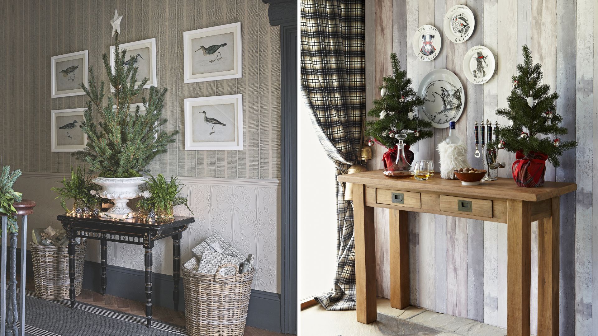 Hallways styled for Christmas