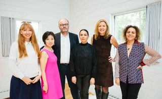 Susan Philipsz, Yuko Hasegawa, Thomas Demand, Teresita Fernández, Grace Farms president Sharon Prince and Beatriz Milhazes.