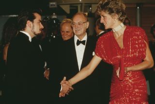Princess Diana's Bruce Oldfield gown in 1991, which went under auction in Beverly Hills