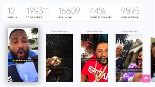 Storyheap interface showing DJ Khaled images