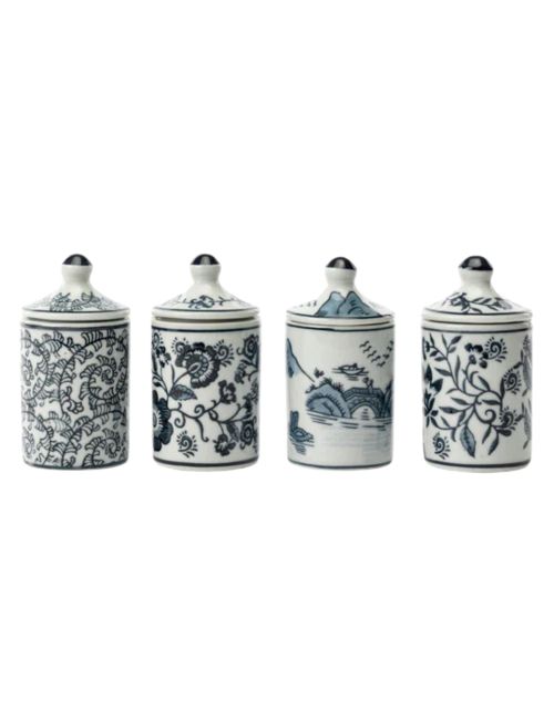 Hand-Painted Spice Jars (set of 4)