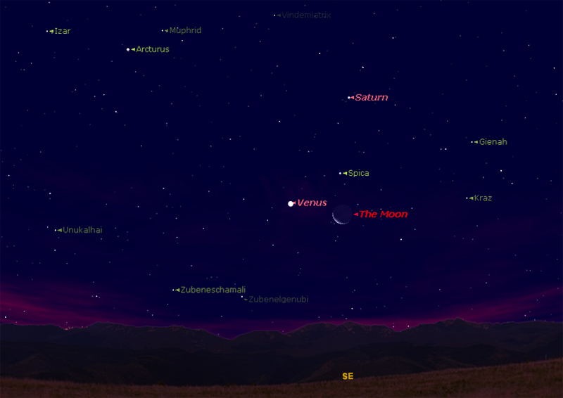 Triple Sky Show: Venus, Moon and Bright Star to Dazzle Thursday