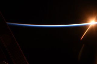 Astronaut Norishige Kanai of the Japan Aerospace Exploration Agency (JAXA) celebrated the New Year of 2018 with this photo of a sunrise from the International Space Station on Twitter.