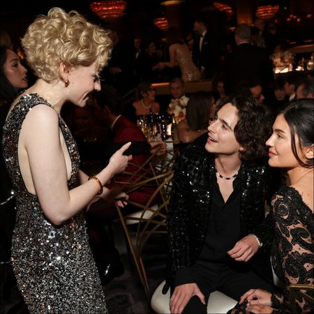 Timoth&eacute;e Chalamet, Kylie Jenner, and Julia Garner