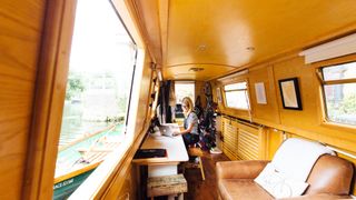 Pip Jamieson runs The Dots from her houseboat – a popular spot for client meetings