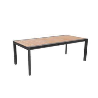 An extendable teak wood Outer dining table for the best outdoor furniture brands in the US.