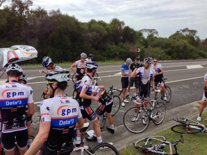 The temperature was suitably warm for the 240km ride on Day 2