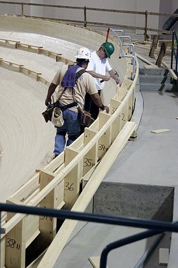 The top of the banking goes in.