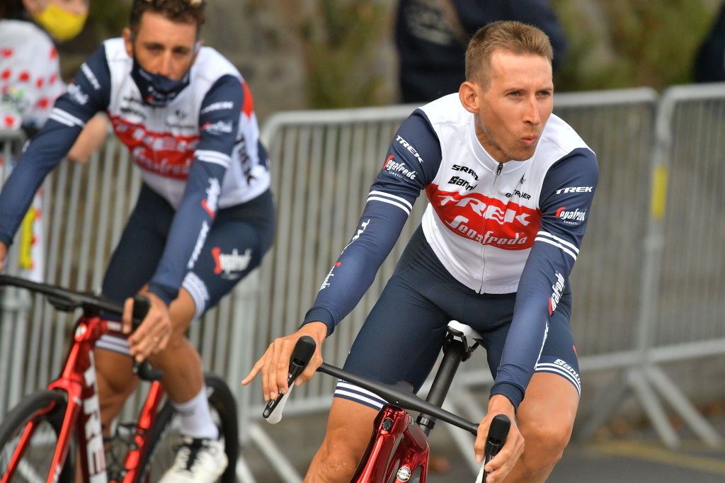Dutch Bauke Mollema of TrekSegafredo pictured in action during the presentation of the teams participating in the 108th edition of the Tour de France cycling race in Brest France Thursday 24 June 2021 This years Tour de France is taking place from 26 June to 18 July 2021BELGA PHOTO DAVID STOCKMAN Photo by DAVID STOCKMANBELGA MAGAFP via Getty Images